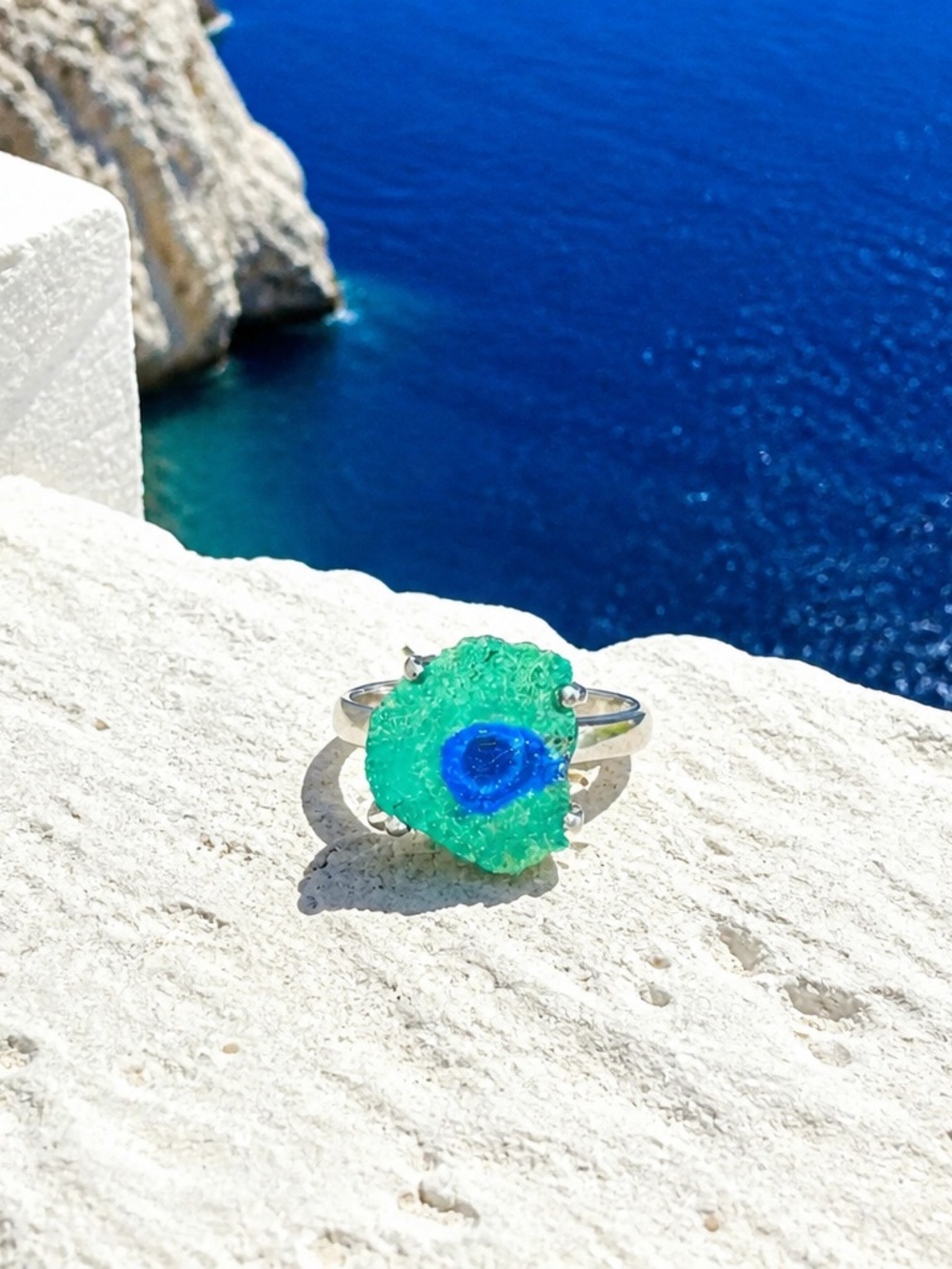 NEW! Azurite & Malachite Composite Ring